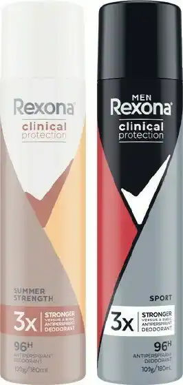 Woolworths Rexona Clinical Aerosol Deodorant 180ml offer