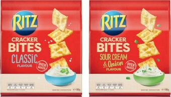 Coles Ritz Cracker Bites Crackers 180g offer