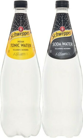 Coles Schweppes Mixers, Soft Drinks or Mineral Water 1.1 Litre offer