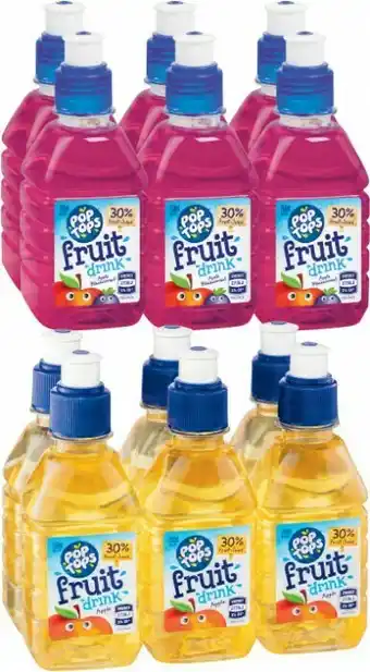 Coles Pop Tops Fruit Drink 6x250mL offer