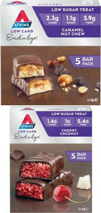 Coles Atkins Endulge Bars 5 Pack 150g-200g offer