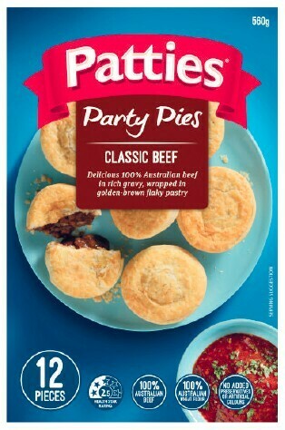 Coles Patties Party Meat Pies 12 Pack 560g offer