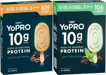 Coles Yopro Frozen Dessert 4 Pack offer