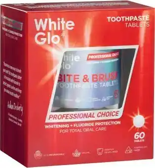 Coles White Glow Professional Choice Toothpaste Tablets 60 Pack offer