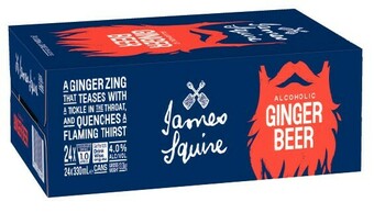 Coles James Squire Ginger Beer Cans 24x330mL offer