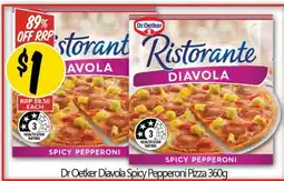 NQR Dr Oetker Ristorante Diavola Spicy Pepperoni Pizza offer