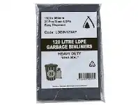 Tailored Packaging All Purpose Bin Liners 120L Black 25 Pack