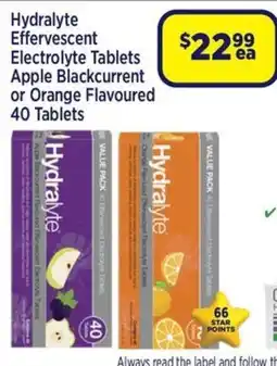 Star Discount Chemist Hydralyte Effervescent Electrolyte Tablets offer