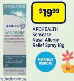 Star Discount Chemist Apohealth Sensease Nasal Allergy Relief offer