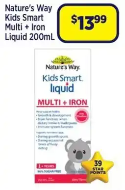 Star Discount Chemist Nature's Way Kids Smart liquid MULTI + IRON offer