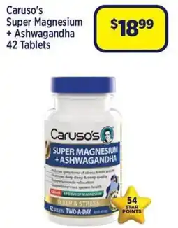 Star Discount Chemist Caruso's Super Magnesium + Ashwagandha offer