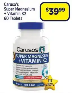 Star Discount Chemist Caruso's Super Magnesium + Vitamin K2 offer