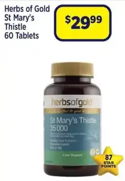 Star Discount Chemist Herbs of Gold St Mary's Thistle offer