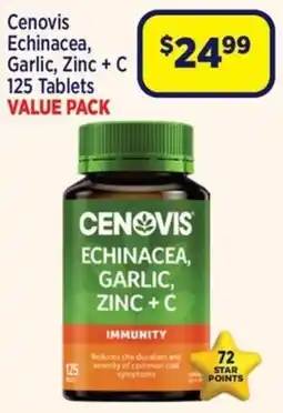 Star Discount Chemist Cenovis Echinacea, Garlic, Zinc + C offer