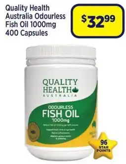 Star Discount Chemist Quality Health Australia Odourless Fish Oil 1000mg offer
