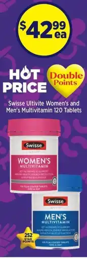 Star Discount Chemist Swisse Ultivite Women's and Men's Multivitamin offer