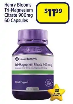 Star Discount Chemist Henry Blooms Tri-Magnesium Citrate 900mg offer