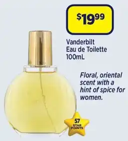 Star Discount Chemist Vanderbilt Eau de Toilette offer