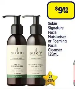 Star Discount Chemist Sukin Signature Facial Moisturiser or Foaming Facial Cleanser offer