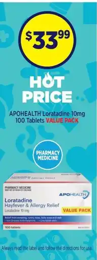 Star Discount Chemist Apohealth Lortadine 10mg offer