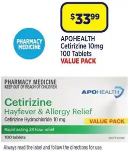 Star Discount Chemist Cetirizine APOHEALTH offer