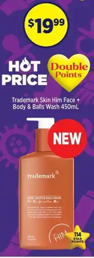 Star Discount Chemist Trademark Skin Him Face + Body & Balls Wash offer