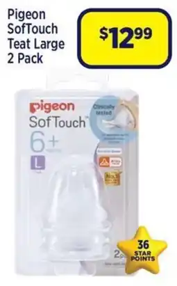 Star Discount Chemist Pigeon SofTouch Teat Large offer