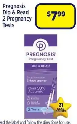 Star Discount Chemist Pregnosis Dip & Read Pregnancy Test offer
