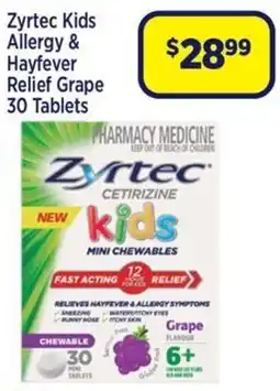 Star Discount Chemist Zyrtec Kids Allergy & Hayfever Relief Grape offer