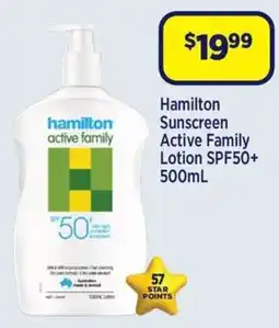Star Discount Chemist Hamilton Active Family Sunscreen Lotion SPF50+ offer