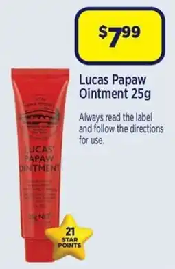 Star Discount Chemist Lucas Papaw Ointment offer
