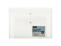 Officeworks J.Burrows Duo Pocket Document Wallet Clear offer