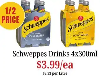 Farmer Jack's Schweppes Drinks offer