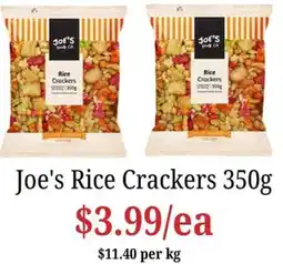 Farmer Jack's Joe's Rice Crackers offer