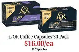 Farmer Jack's L'OR Coffee Capsules offer