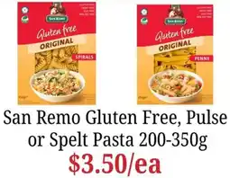 Farmer Jack's San Remo Gluten Free, Pulse or Spelt Pasta offer