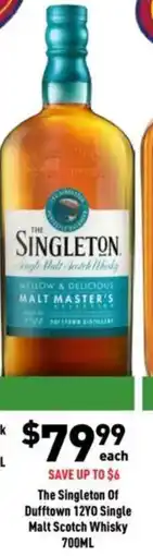 Liquor Legends The Singleton Of Dufftown 12YO Single Malt Scotch Whisky offer