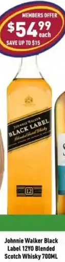 Liquor Legends Johnnie Walker Black Label 12YO Blended Scotch Whisky offer
