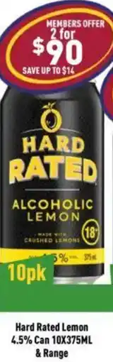 Liquor Legends Hard Rated Lemon offer