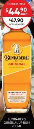 Harry Brown Bundaberg Original Up Rum offer
