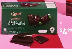 ALDI Choceur Delightful Chocolate Mint Thins offer