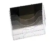 Officeworks Eldon 3 Tier Letter Organiser Clear offer
