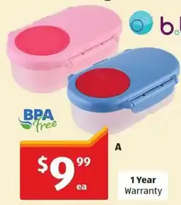 ALDI b.box 2 Compartment Snack Container offer