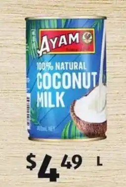 ALDI Ayam 100% Natural Coconut Milk offer