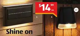 ALDI Assorted Solar Shed or Fence Lights offer