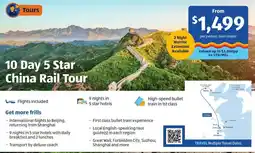 ALDI 10 Day 5 Star China Rail Tour offer