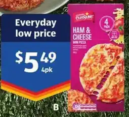 ALDI International Cuisine Ham & Cheese Mini Pizza offer