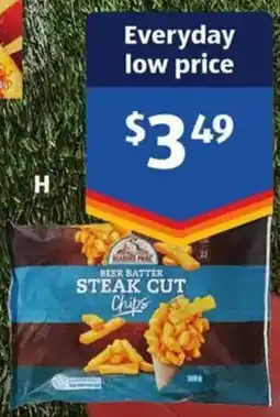 ALDI Seasons Pride Beer Batter Steak Cut Chips offer