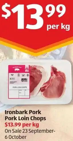 ALDI Ironbark Pork Pork Loin Chops offer