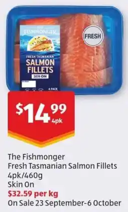ALDI The Fishmonger Fresh Tasmanian Salmon Fillets offer